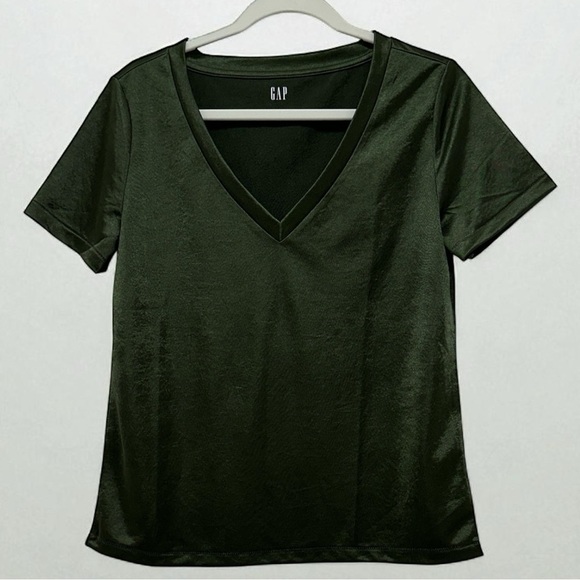 GAP V-Neck Tee Deep Green Size S - Picture 1 of 6
